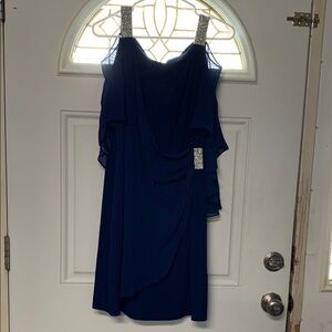 Elegant Blue Sleeveless Dress